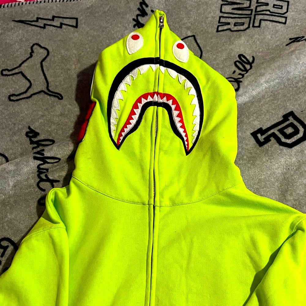 Neon Green Bape Hoodie